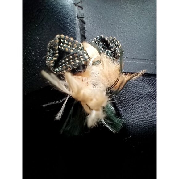 Hat Bowler Kevin McAndrew Brown Union Tag Size 7.5 Roderick St. Johns Feathers - Picture 15 of 16